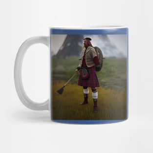 Scottish Highlander in Clan Tartan Mug